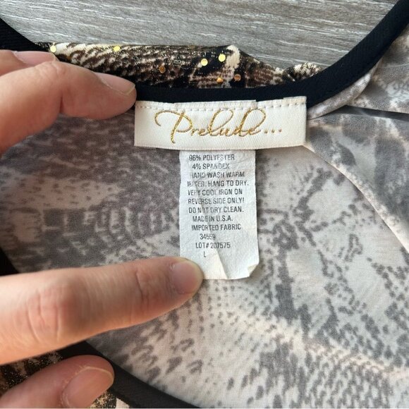 Prelude Tiger Print  Sequins Accent Jersey Sleeveless Dress - Picture 9 of 15